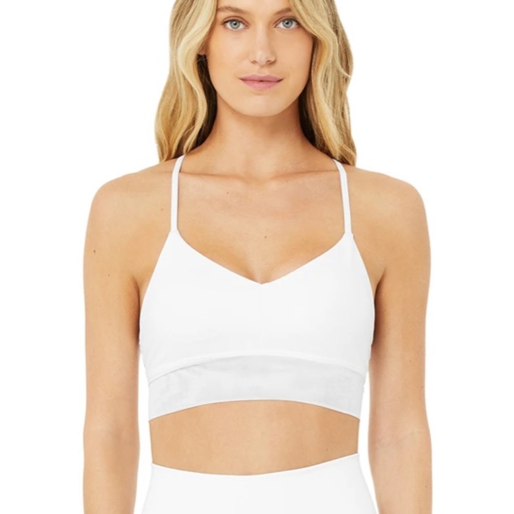 ALO Yoga Lavish Sports Bra White XSmall